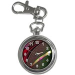 Texture Abstract Curve  Pattern Red Key Chain Watches