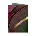 Texture Abstract Curve  Pattern Red Mini Greeting Cards (Pkg of 8)