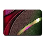 Texture Abstract Curve  Pattern Red Small Doormat