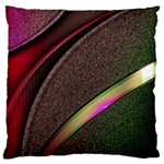 Texture Abstract Curve  Pattern Red Large Cushion Case (Two Sides)
