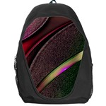 Texture Abstract Curve  Pattern Red Backpack Bag