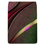 Texture Abstract Curve  Pattern Red Removable Flap Cover (S)