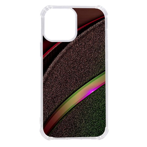 Circle Colorful Shine Line Pattern Geometric iPhone 13 Pro Max TPU UV Print Case from UrbanLoad.com Front