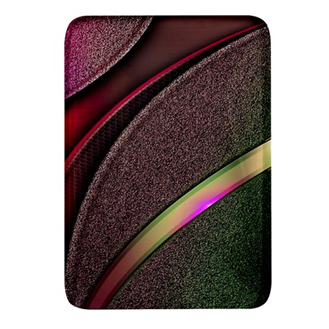Texture Abstract Curve  Pattern Red Rectangular Glass Fridge Magnet (4 pack) from UrbanLoad.com Front