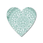 Round Ornament Texture Heart Magnet