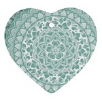 Round Ornament Texture Heart Ornament (Two Sides)