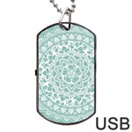 Round Ornament Texture Dog Tag USB Flash (One Side)
