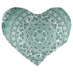 Round Ornament Texture Large 19  Premium Heart Shape Cushions