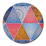 Texture With Triangles Round Mousepad
