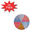 Texture With Triangles 1  Mini Buttons (10 pack) 