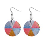Texture With Triangles Mini Button Earrings