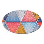 Texture With Triangles Oval Magnet