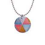 Texture With Triangles 1  Button Necklace