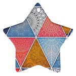 Texture With Triangles Star Ornament (Two Sides)
