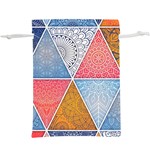 Texture With Triangles Lightweight Drawstring Pouch (XL)