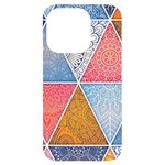 Texture With Triangles iPhone 14 Pro Black UV Print Case