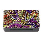 Violet Paisley Background, Paisley Patterns, Floral Patterns Memory Card Reader with CF