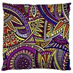 Violet Paisley Background, Paisley Patterns, Floral Patterns Large Cushion Case (One Side)