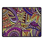 Violet Paisley Background, Paisley Patterns, Floral Patterns Two Sides Fleece Blanket (Small)