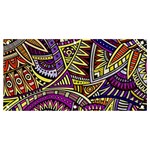 Violet Paisley Background, Paisley Patterns, Floral Patterns Banner and Sign 4  x 2 