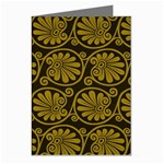 Yellow Floral Pattern Floral Greek Ornaments Greeting Cards (Pkg of 8)