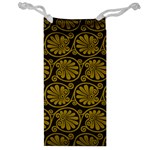 Yellow Floral Pattern Floral Greek Ornaments Jewelry Bag