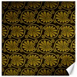 Yellow Floral Pattern Floral Greek Ornaments Canvas 12  x 12 