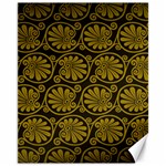 Yellow Floral Pattern Floral Greek Ornaments Canvas 11  x 14 