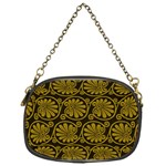 Yellow Floral Pattern Floral Greek Ornaments Chain Purse (One Side)