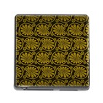 Yellow Floral Pattern Floral Greek Ornaments Memory Card Reader (Square 5 Slot)