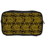 Yellow Floral Pattern Floral Greek Ornaments Toiletries Bag (One Side)