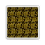 Yellow Floral Pattern Floral Greek Ornaments Memory Card Reader (Square)