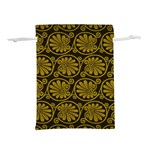 Yellow Floral Pattern Floral Greek Ornaments Lightweight Drawstring Pouch (S)