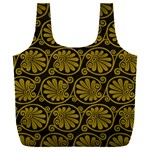 Yellow Floral Pattern Floral Greek Ornaments Full Print Recycle Bag (XXL)