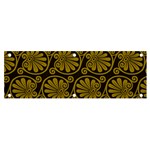 Yellow Floral Pattern Floral Greek Ornaments Banner and Sign 6  x 2 