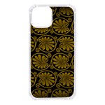 Yellow Floral Pattern Floral Greek Ornaments iPhone 14 TPU UV Print Case