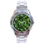 Green leaves Stainless Steel Analogue Watch