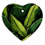 Banana leaves pattern Ornament (Heart)