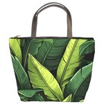 Banana leaves pattern Bucket Bag