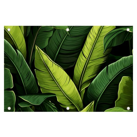 Banana leaves pattern Banner and Sign 6  x 4  from UrbanLoad.com Front