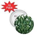 Tropical leaves 1.75  Buttons (10 pack)