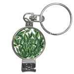 Tropical leaves Nail Clippers Key Chain