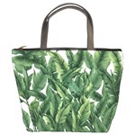 Tropical leaves Bucket Bag