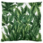 Tropical leaves Large Cushion Case (Two Sides)