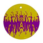 Yellow And Purple In Harmony Ornament (Round)