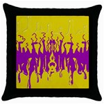 Yellow And Purple In Harmony Throw Pillow Case (Black)