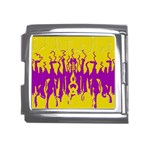 Yellow And Purple In Harmony Mega Link Italian Charm (18mm)
