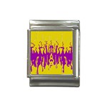 Yellow And Purple In Harmony Italian Charm (13mm)