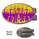 Yellow And Purple In Harmony Money Clips (Oval) 