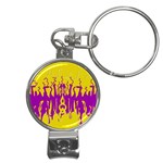 Yellow And Purple In Harmony Nail Clippers Key Chain